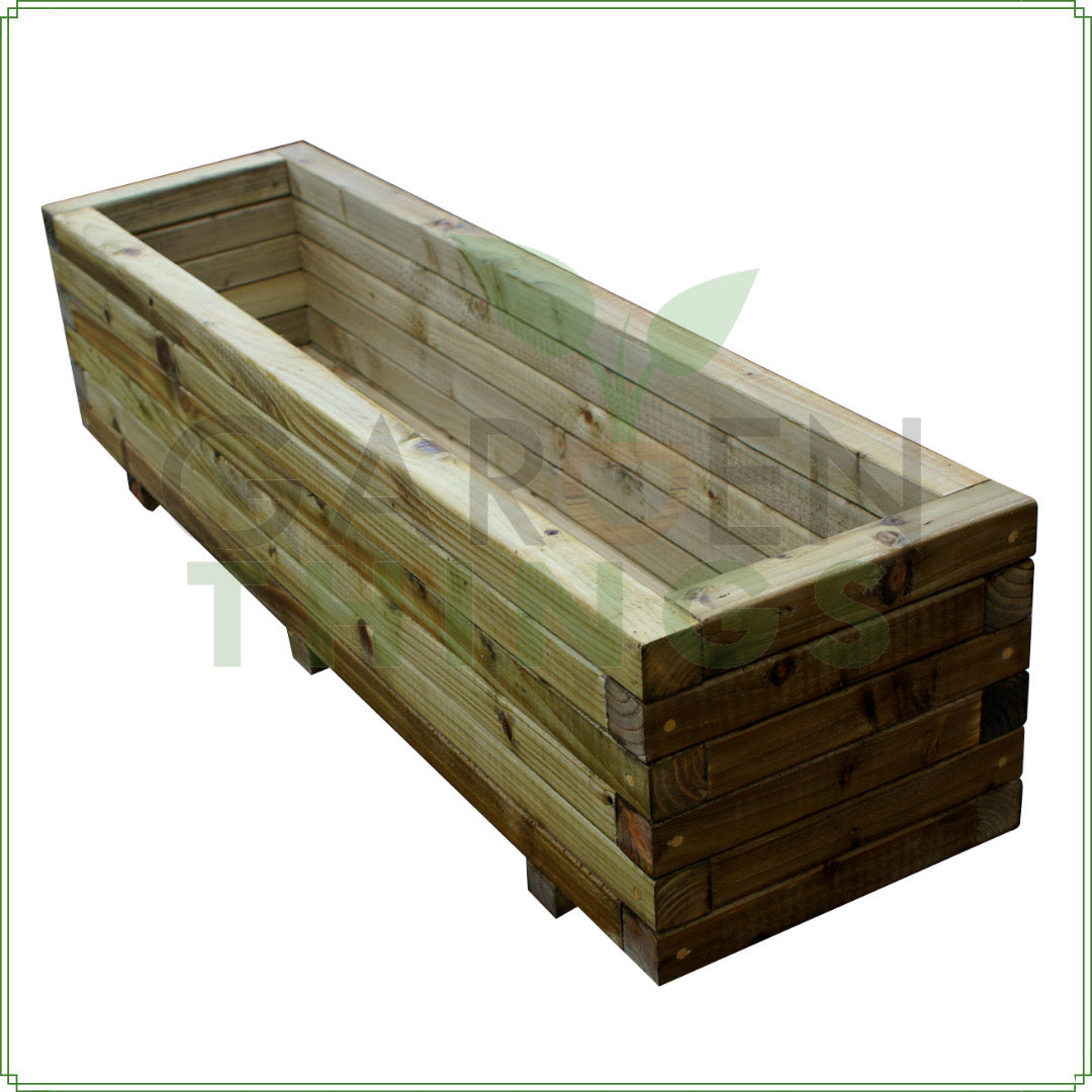 Wooden Block Planter 32cm(W) x 120cm(L) x 33cm(H)