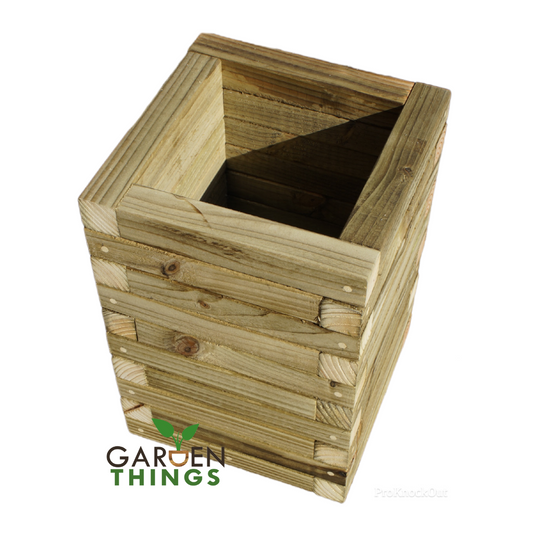 Wooden Block Planter 32cm(W) x 32cm(L) x 51cm(H)